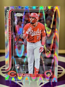2025 TOPPS CROMO BASEBALL RAYWAVE RIFRATTORE RECE HINDS - Foto 1 di 1