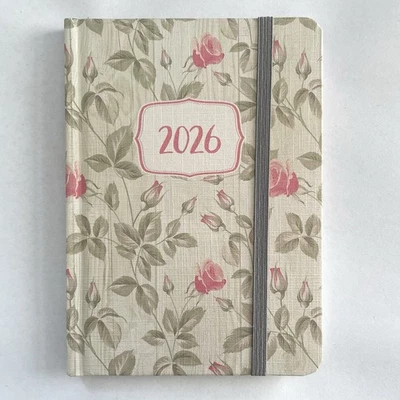 Taschenkalender 2026 Planer Timer Kalender A6, Motiv: Blumen, Blätter - Bild 1 von 4