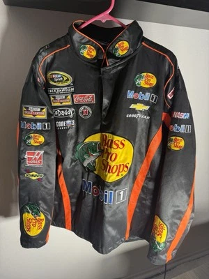 Men's Vintage JH Designs Nascar Tony Stewart 14 Bass Pro Racing Jacket Large Y2K - Image 1 of 4