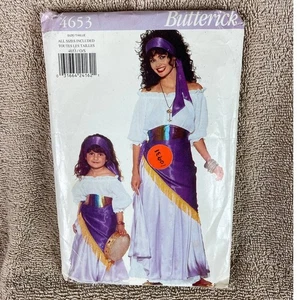 Disfraz gitano Butterick 4653 patrón de costura Misses niños sin cortar - Imagen 1 de 2
