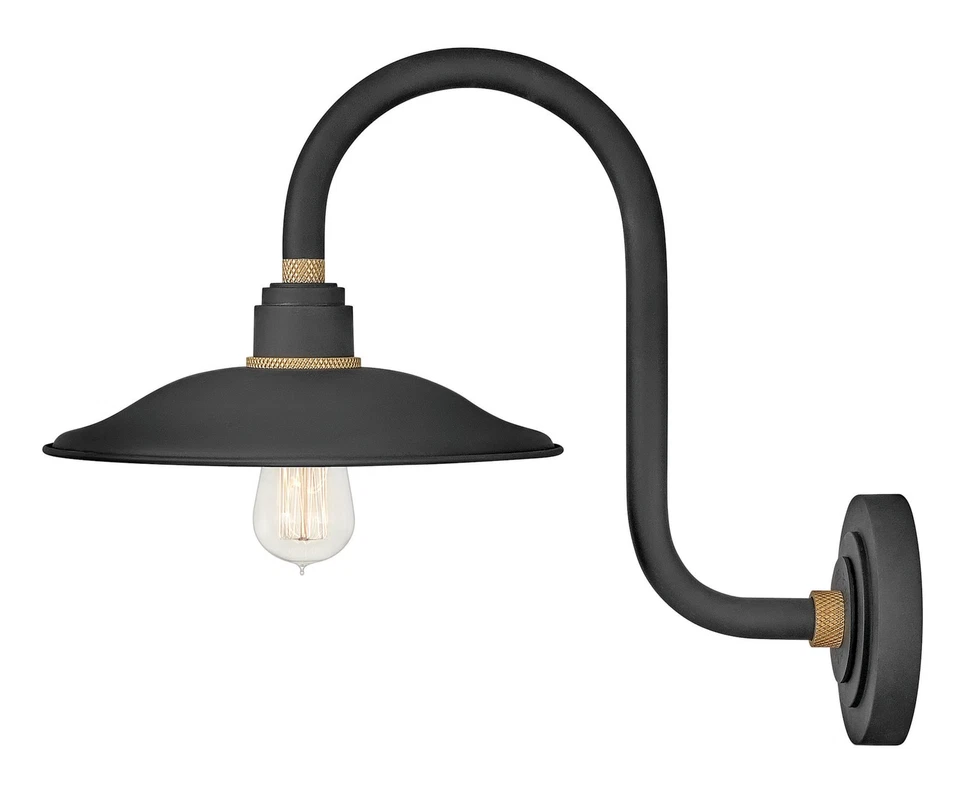 Hinkley Lighting 10766 Foundry 1 Light 17" Tall Outdoor Wall - Textured Black / - Image 1 of 1