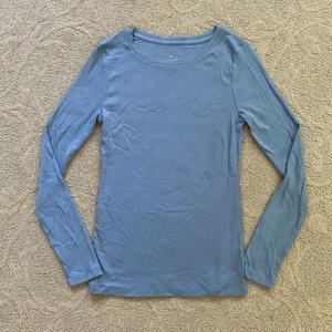 T-shirt maglietta girocollo Target A New Day manica lunga a costine blu taglia XS - Foto 1 di 7