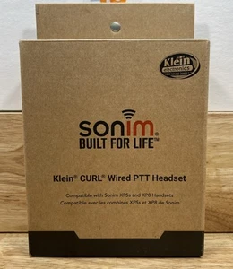 Sonim Klein Curled Wired PTT Headset Curl-SO3 Black Compatible With XP5s-XP8 - Picture 1 of 6