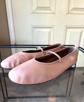 Кожаные балетки JEFFREY CAMPBELL «Dancerina» бежевые б/у в отличном состоянии/размер 8 - Изображение 1 из 4