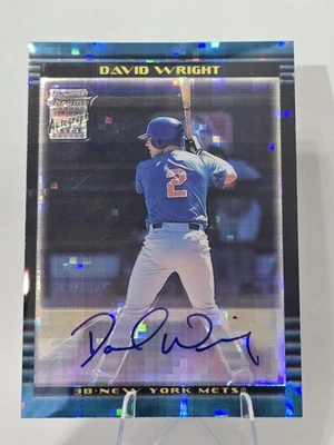 2002 Bowman Chrome #385 David Wright X-Fractors Auto N.Y Mets RC *Please Read - Image 1 of 2