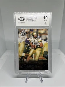 2001 Press Pass Torquers #2 Drew Brees BCCG 10 Mint or Better Graded Card - Bild 1 von 2
