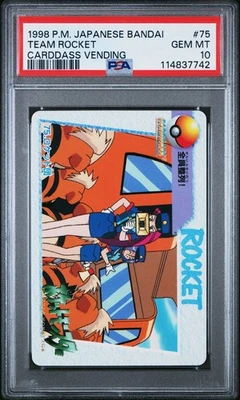 PSA 10 Mint Team Rocket #75 Carddass Vending 1998 Japanese Graded Card - Image 1 of 3
