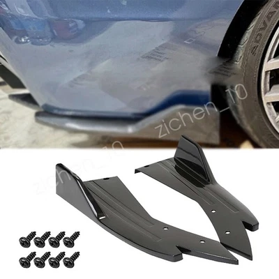 For Hyundai Santa Fe Rear Bumper Diffuser Canard Splitter Spoiler Lip ABS Chin - Image 1 of 4