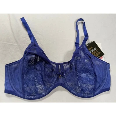 Sujetador con aros Chantelle 1571 Revele Moi sin forro TALLA US 34 DD azul Foto 1 de 4