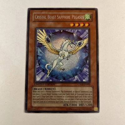 Crystal Beast Sapphire Pegasus ct04-en002 Ltd Ed (MP) Secret Rare Yu-Gi-Oh! - Image 1 of 2
