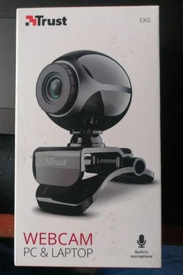 Trust Exis Webcam 300K mit Mikrofon USB Webkamera 480p Camera USB Schwarz,OVP - Bild 1 von 3
