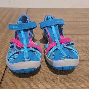 Merrell Big Kid Dragonfly Sandal Turquoise Girls Size 1M Sandals - Picture 1 of 5