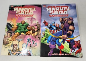 MARVEL ESSENTIAL MARVEL SAGA Vol 1 & 2 Deluxe TPB 2 Book Lot - Picture 1 of 4