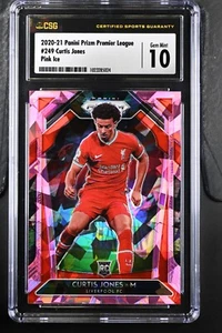 Panini Prizm Premier League 249 2020 Curtis Jones Pink Ice RC CSG 10 - Imagen 1 de 2