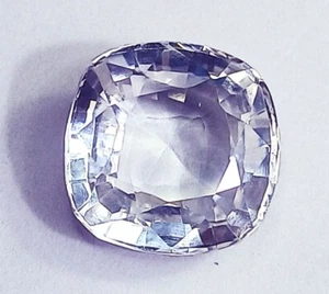 Pietra Preziosa Sciolta Incredibile Zaffiro Bianco Naturale 16,40 Ct Forma Cuscino Certificato - Foto 1 di 7