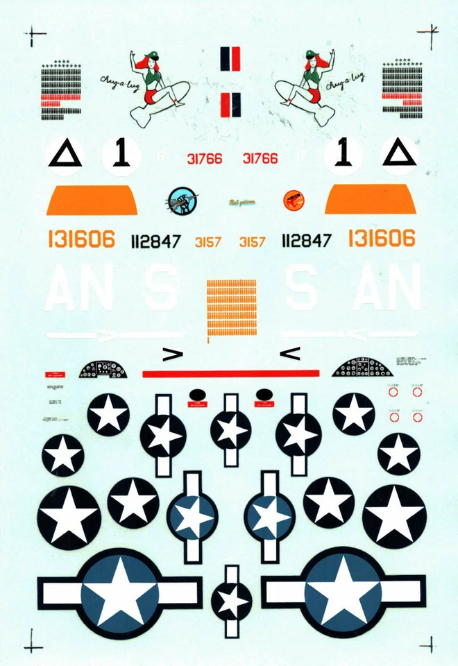 CALCOMANÍAS A MICROESCALA #72-280 WW2 BOMBARDEROS USAAF A-20 B-24 B-25 B-26 BG NACIÓN USAAF Foto 1 de 1