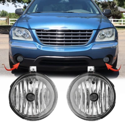 For Chrysler Pacifica 2005-08 Clear Lens Pair Bumper Fog Lights Replacement Lamp - Image 1 of 4