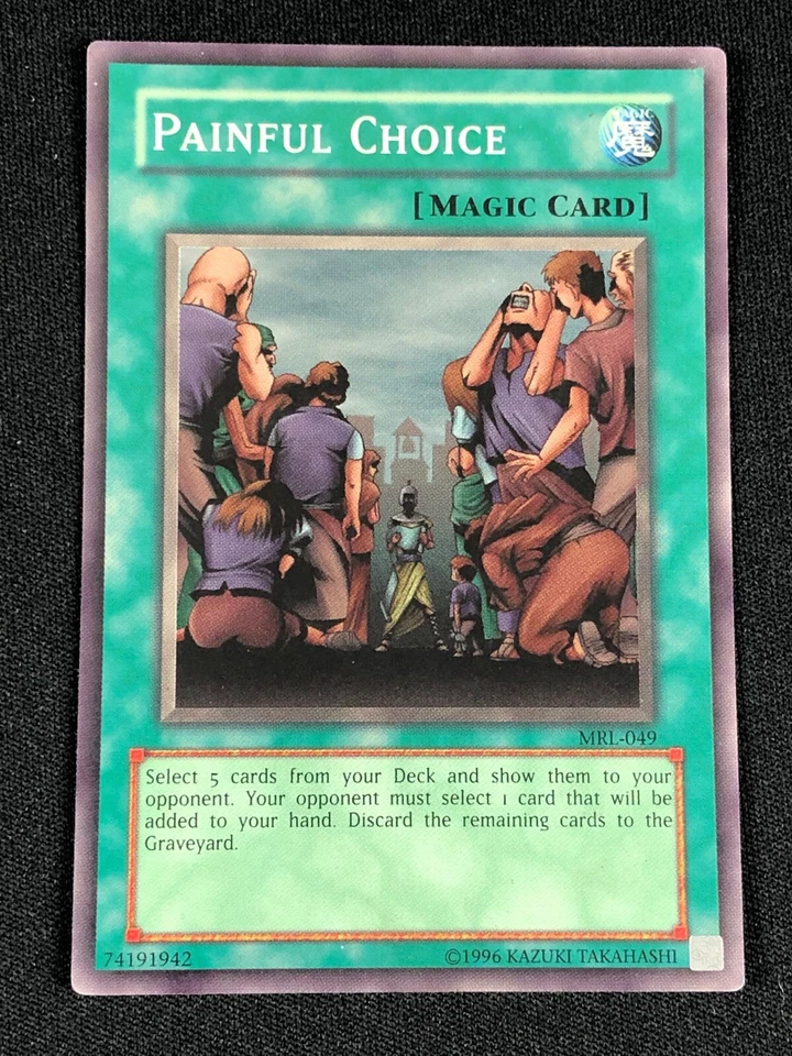 YUGIOH PAINFUL CHOICE MRL-049 SUPER (LP) - Image 1 of 1