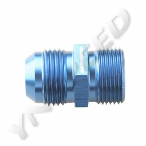 Aluminum AN-12 AN12 12AN Male To 3/4" BSP BSPP Straight Fitting Adapter Blue - Picture 1 of 5