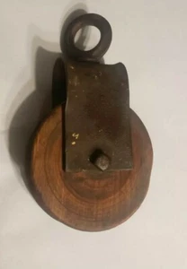 Antique Boat 1890 Maritime Block & Tackle Teak Nautical Rigging Rope Sail Pulley - Picture 1 of 6