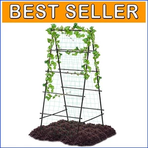 Durable Black Climbing Trellis - A-Frame Design for Indoor & Outdoor Gardens - Picture 1 of 9