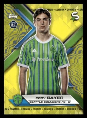 2024 Topps MLS Superstars - #138 Cody Baker (RC) Yellow Rookie Seattle Sounders - Image 1 of 2