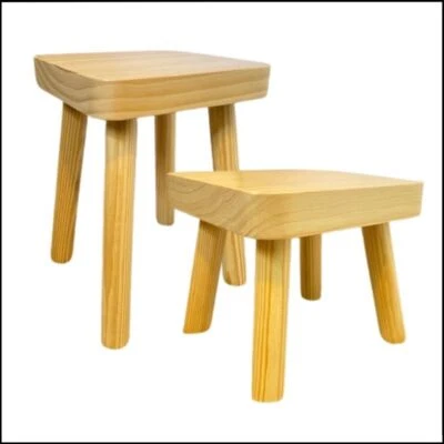 Plant Stand Wooden Indoor Table Stool Display Wood Stands Steps Planter Kids - Image 1 of 4
