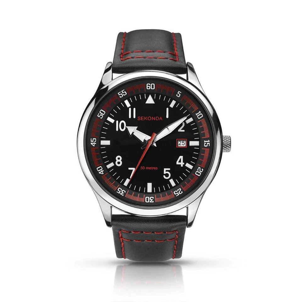 Reloj Sekonda Hombre Correa Cuero Negro 1463 Foto 1 de 1