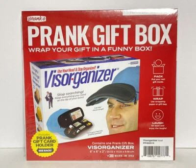 Prank-O 礼品盒 Visor-Ganizer 1 恶作剧礼品盒带恶作剧礼品卡夹新品 — 第 1/4 张图片