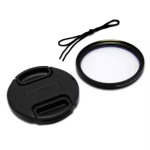 Cubierta de tapa de lente frontal MaximalPower 72 mm + combo de filtro UV para Canon Nikon Olympus - Imagen 1 de 3