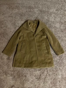 Cinzia Rocca Women's Size 8 Tan Due Overcoat Wool and Cashmere Luxury Winter - Picture 1 of 8
