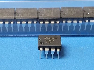 (10 PCS) AT25080A-10PU-2.7 ATMEL EEPROM Memoria IC 8Kbit SPI 20 MHz 8-PDIP Foto 1 de 3