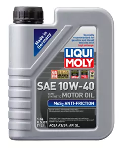 LIQUI MOLY 1L MoS2 Anti-Friction Motor Oil 10W40 - lqm2042 - Picture 1 of 1