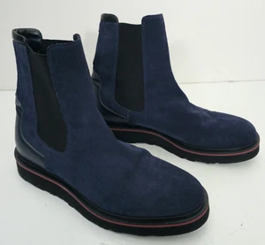 Ungaro Blue Suede Chelsea Boots Size EU 46 US Size 12,5-13 - Bild 1 von 16