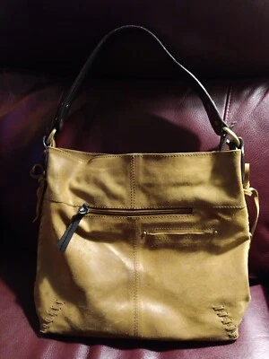 Bolso HOBO de Hombro de Cuero Nino Bossi Tostado con Bolsillos Cremallera  Foto 1 de 4