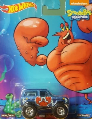 Hot Wheels Pop Culture Sponge Bob Squarepants '67 Ford Bronco 4x4 Real Riders - Image 1 of 4