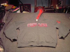 Gray/Red HOUSTON University of Houston COUGARS Full Zipper Hoodie Adult Size L - Picture 1 of 7
