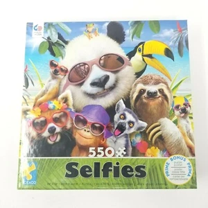 Rompecabezas Ceaco Selfies Playa Fiesta Panda Mono Perezoso 550 Piezas EE. UU. Juego - Imagen 1 de 5