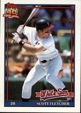 1991 Topps Chicago White Sox Baseball Card #785 Scott Fletcher