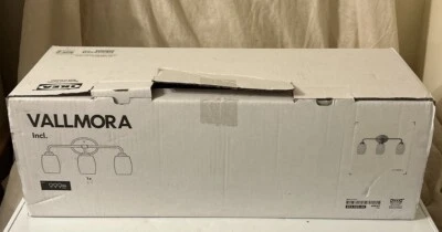 IKEA Vallmora 803.069.40 Niquelado 3 Puntos Montaje en Pared Tocador Luz Baño Foto 1 de 4