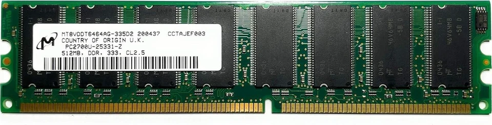 512MB Micron PC2700 DDR 333 - Image 1 of 1
