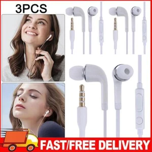 3Pcs 3.5mm In-Ear Wired Earphones Headset with Mic for Samsung Galaxy S3 SIII i9 - Zdjęcie 1 z 7