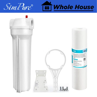 10 Inch Whole House Water Filter Housing System 10" x 2.5" PP Sediment Cartridge