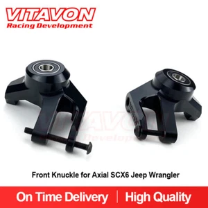 Vitavon SCX6 CNC Alu #7075 Front Knuckle for SCX6 Jeep Wrangler 1/6 Black - Picture 1 of 4