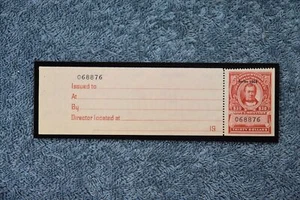 1954 $30 US Internal Revenue Stamp - R679 - With Receipt Attached - MNH - Picture 1 of 1