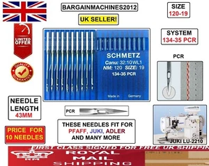 SCHMETZ 134-35 PCR NM:120 SIZE:19 WALKING FOOT INDUSTRIAL SEWING MACHINE NEEDLES - Picture 1 of 6