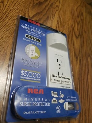 NEW RCA UNIVERSAL SURGE PROTECTOR SPT300 410 JOULES SMART PLATE SERIES $5000 - Image 1 of 4