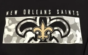 NEW ORLEANS SAINTS NFL OFFICIAL BOYS 2XL BLACK LNG SLV 100% COTT T-SHIRT TEE NWT - Picture 1 of 6