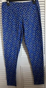 Lula Roe Leggings Snowflakes Size Tall & Curvy Elastic Waist 32-40” Fits L-2X - Picture 1 of 3