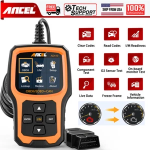 ANCEL AD410 OBD2 Code Reader Car Scanner Turn Engine Light Off Diagnostic Tool - Picture 1 of 10